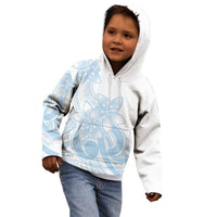 Polynesian Tribal Plumeria Lotu Tamaiti Kid Hoodie Pastel Sky Blue LT9 - Polynesian Pride