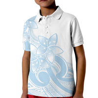 Polynesian Tribal Plumeria Lotu Tamaiti Kid Polo Shirt Pastel Sky Blue LT9 Kid Blue - Polynesian Pride