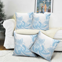 Polynesian Tribal Plumeria Lotu Tamaiti Pillow Cover Pastel Sky Blue - Polynesian Pride