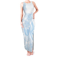 Polynesian Tribal Plumeria Lotu Tamaiti Tank Maxi Dress Pastel Sky Blue LT9 Women Blue - Polynesian Pride