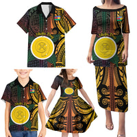 Personalised Shefa Day Family Matching Puletasi and Hawaiian Shirt Happy June 18 Vanuatu Province LT14 - Polynesian Pride