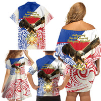 Philippines Independence Day Family Matching Off Shoulder Short Dress and Hawaiian Shirt Pilipinas Eagle 126th Anniversary LT14 - Polynesian Pride