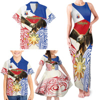 Philippines Independence Day Family Matching Tank Maxi Dress and Hawaiian Shirt Pilipinas Eagle 126th Anniversary LT14 - Polynesian Pride