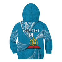 Personalised Tonga Lavengamalie College Kid Hoodie Tongan Ngatu Pattern LT14 - Polynesian Pride
