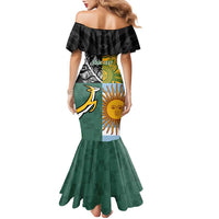 Personalised Rugby 2025 Championship Family Matching Mermaid Dress and Hawaiian Shirt Combination of Southern Hemisphere Countries LT14 - Polynesian Pride