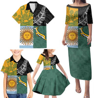 Personalised Rugby 2025 Championship Family Matching Puletasi and Hawaiian Shirt Combination of Southern Hemisphere Countries LT14 - Polynesian Pride