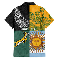 Personalised Rugby 2025 Championship Family Matching Tank Maxi Dress and Hawaiian Shirt Combination of Southern Hemisphere Countries LT14 - Polynesian Pride