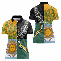 Personalised Rugby 2025 Championship Women Polo Shirt Combination of Southern Hemisphere Countries LT14 - Polynesian Pride