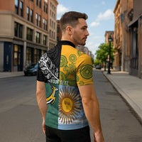 Personalised Rugby 2025 Championship Zipper Polo Shirt Combination of Southern Hemisphere Countries LT14