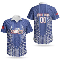Custom Manu Samoa Rugby 2026 Couples Matching Off Shoulder Short Dress and Hawaiian Shirt Samoan Pattern