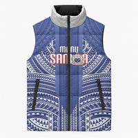 Custom Manu Samoa Rugby 2026 Sleeveless Puffer Jacket Samoan Pattern