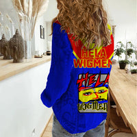 Papua New Guinea Rugby Women Casual Shirt Hela Wigmen PNG Polynesian Pattern LT14 - Polynesian Pride