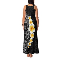 Black Tropical Plumeria With Galaxy Polynesian Art Family Matching Tank Maxi Dress and Hawaiian Shirt LT14 - Polynesian Pride