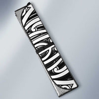 New Zealand Silver Fern Rugby Custom Auto Sun Shade Maori Koru Go Black Fern LT14 - Polynesian Pride