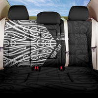 New Zealand Silver Fern Rugby Custom Back Car Seat Cover Maori Koru Go Black Fern - Polynesian Pride