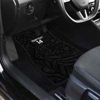New Zealand Silver Fern Rugby Custom Car Mats Maori Koru Go Black Fern LT14 - Polynesian Pride