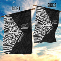 New Zealand Silver Fern Rugby Custom Garden Flag Maori Koru Go Black Fern LT14 - Polynesian Pride