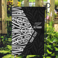 New Zealand Silver Fern Rugby Custom Garden Flag Maori Koru Go Black Fern LT14 Garden Flag Black - Polynesian Pride