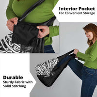 New Zealand Silver Fern Rugby Custom Grocery Bag Maori Koru Go Black Fern LT14 - Polynesian Pride