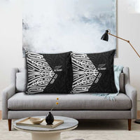 New Zealand Silver Fern Rugby Custom Pillow Cover Maori Koru Go Black Fern - Polynesian Pride