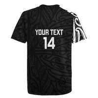 New Zealand Silver Fern Rugby Custom Rugby Jersey Maori Koru Go Black Fern LT14 - Polynesian Pride