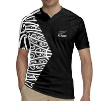 New Zealand Silver Fern Rugby Custom Rugby Jersey Maori Koru Go Black Fern LT14 - Polynesian Pride