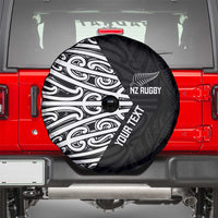New Zealand Silver Fern Rugby Custom Spare Tire Cover Maori Koru Go Black Fern LT14 - Polynesian Pride