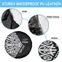 New Zealand Silver Fern Rugby Custom Spare Tire Cover Maori Koru Go Black Fern LT14 - Polynesian Pride
