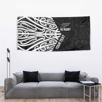 New Zealand Silver Fern Rugby Custom Tapestry Maori Koru Go Black Fern LT14 - Polynesian Pride
