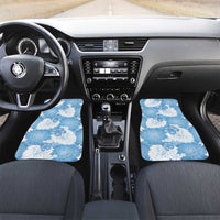Blue Aloha Hawaii Car Mats Monstera Hibiscus Plumeria Seamless Vibes - Polynesian Pride