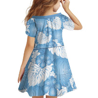 Blue Aloha Hawaii Family Matching Off Shoulder Maxi Dress and Hawaiian Shirt Monstera Hibiscus Plumeria Seamless Vibes LT14 - Polynesian Pride