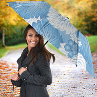 Blue Aloha Hawaii Umbrella Monstera Hibiscus Plumeria Seamless Vibes - Polynesian Pride