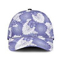 Purple Aloha Hawaii Classic Cap Monstera Hibiscus Plumeria Seamless Vibes - Polynesian Pride