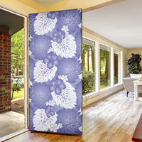 Purple Aloha Hawaii Door Cover Monstera Hibiscus Plumeria Seamless Vibes LT14 - Polynesian Pride