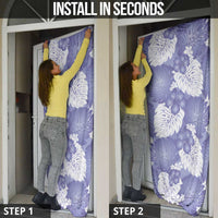 Purple Aloha Hawaii Door Cover Monstera Hibiscus Plumeria Seamless Vibes LT14 - Polynesian Pride