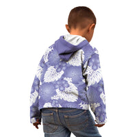 Purple Aloha Hawaii Kid Hoodie Monstera Hibiscus Plumeria Seamless Vibes LT14 - Polynesian Pride