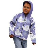 Purple Aloha Hawaii Kid Hoodie Monstera Hibiscus Plumeria Seamless Vibes LT14 - Polynesian Pride