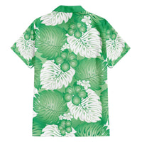 Green Aloha Hawaii Family Matching Summer Maxi Dress and Hawaiian Shirt Monstera Hibiscus Plumeria Seamless Vibes LT14 - Polynesian Pride