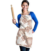Mocha Mousse Aloha Hawaii Apron Monstera Hibiscus Plumeria Seamless Vibes - Polynesian Pride