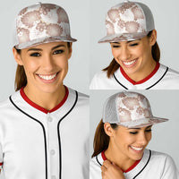 Mocha Mousse Aloha Hawaii Baseball Net Cap Monstera Hibiscus Plumeria Seamless Vibes - Polynesian Pride