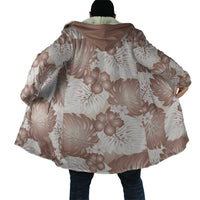 Mocha Mousse Aloha Hawaii Cloak Monstera Hibiscus Plumeria Seamless Vibes - Polynesian Pride