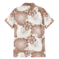 Mocha Mousse Aloha Hawaii Family Matching Mermaid Dress and Hawaiian Shirt Monstera Hibiscus Plumeria Seamless Vibes LT14 - Polynesian Pride