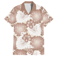 Mocha Mousse Aloha Hawaii Hawaiian Shirt Monstera Hibiscus Plumeria Seamless Vibes - Polynesian Pride