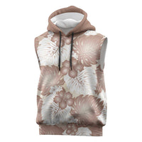 Mocha Mousse Aloha Hawaii Sleeveless Hoodie Monstera Hibiscus Plumeria Seamless Vibes LT14 Mocha Mousse - Polynesian Pride