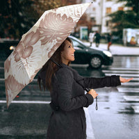 Mocha Mousse Aloha Hawaii Umbrella Monstera Hibiscus Plumeria Seamless Vibes - Polynesian Pride