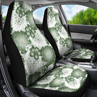 Sage Green Aloha Hawaii Car Seat Cover Monstera Hibiscus Plumeria Seamless Vibes LT14 - Polynesian Pride