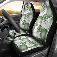 Sage Green Aloha Hawaii Car Seat Cover Monstera Hibiscus Plumeria Seamless Vibes LT14 - Polynesian Pride