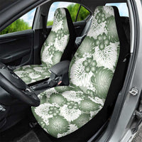 Sage Green Aloha Hawaii Car Seat Cover Monstera Hibiscus Plumeria Seamless Vibes LT14 - Polynesian Pride