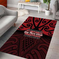 Keep Maori Wards New Zealand Area Rug Stronger Together Aotearoa Taniko - Polynesian Pride