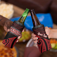 Personalised Keep Maori Wards New Zealand 4 in 1 Can Cooler Tumbler Stronger Together Aotearoa Taniko LT14 - Polynesian Pride